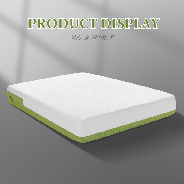 12 Inch Gel Memory Foam Mattress for Cool Sleep, Pressure Relieving, Matrress-in-a-Box, King Size