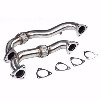 Heavy Duty Polished Up Pipes No EGR For 2008-2010 Ford 6.4L powerstroke Diesel MT001150（Temu prohibits sales）(No support for returns without reason)（Amazon prohibits sales）