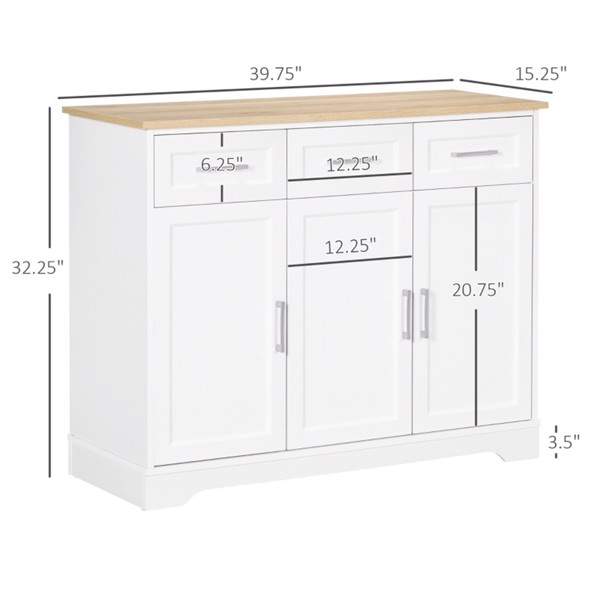 Kitchen Cabinet-White, Oak (Swiship-Ship)（Prohibited by WalMart）