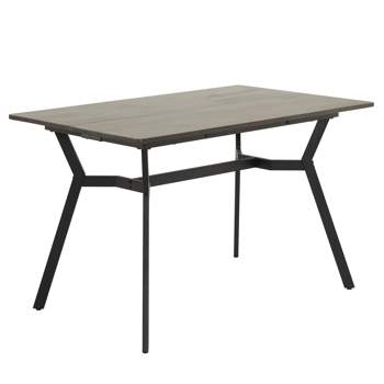 Disassemble rectangular table with inclined foot solid wood grey 120*76*76cm N101