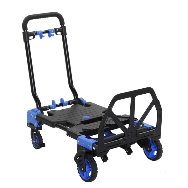150kg 2-in-1 luggage trolley blue
