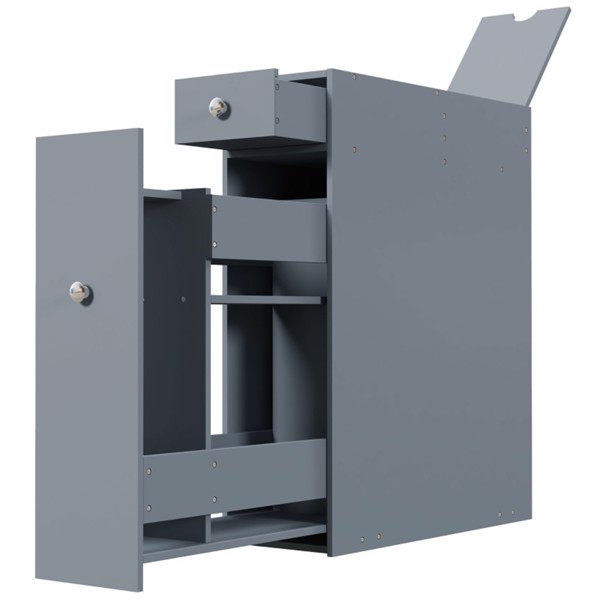 Bathroom Side Storage Cabinet (Swiship-Ship)（Prohibited by WalMart）