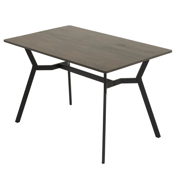 Disassemble rectangular table with inclined foot solid wood grey 120*76*76cm N101