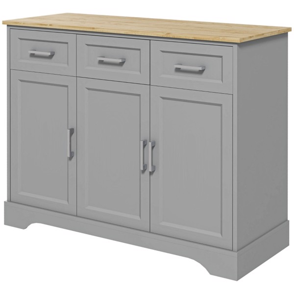 Kitchen Cabinet-Gray (Swiship-Ship)（Prohibited by WalMart）