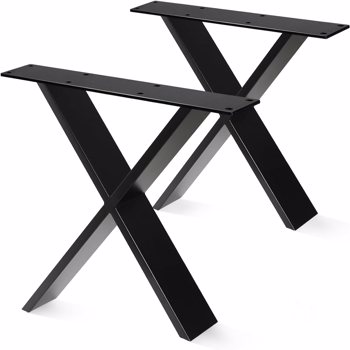 Metal Table Legs 30 inch H 28\\'\\' W｜Heavy Duty X Shape Furniture Legs｜Coffee Table Legs for DIY Furniture,Computer Table, Dining Table,Modern Desks｜Black Desk Legs(2 PCS)