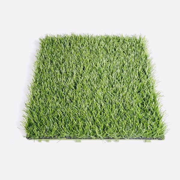 Artificial Realistic Grass Tiles, Grass Interlocking Synthetic Thick Turf Flooring，8Pcs 12"Lx12"W 