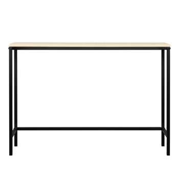 Industrial Style Porch Table Single Layer Light Walnut Color Triamine Board