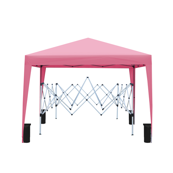 Outdoor 10 x 10 Ft Pop Up Gazebo Canopy with 4 pcs Sand Bag and Carry Bag,Pink [Sale to Temu is Banned.Weekend can not be shipped, order with caution]
