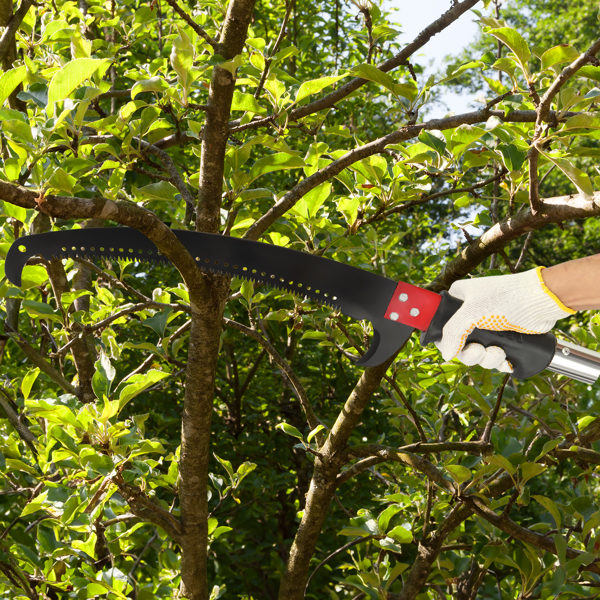26ft Manual Pole Saw, Lightweight Tree Trimmers Long Handle Pruner Set, Sharp Steel Blade and Scissors Pole Saw for Trimming Palm, Pear Tree, Fir Tree, Other High Trees and Shrubs