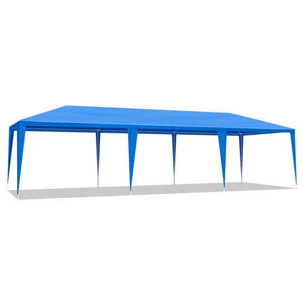 10'x30' Outdoor Party Tent with 8 Removable Sidewalls, Waterproof Canopy Patio Wedding Gazebo, Blue