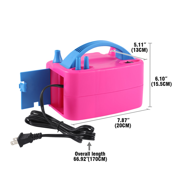 Electric Air Balloon Pump Portable High Power Electric Balloon Pump W/ 2 Nozzles【No Shipping On Weekends, Order With Caution】