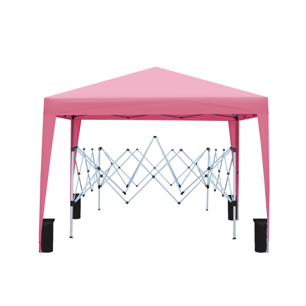 Outdoor 10 x 10 Ft Pop Up Gazebo Canopy with Removable Sidewall, 2 pcs Sidewall with Zipper,2 pcs Sidewall with Windows,with 4 pcs Sand bag  and Carry Bag,Pink [Sale to Temu is Banned.Weekend can not 