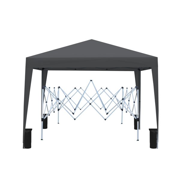 Outdoor 10 x 10 Ft Pop Up Gazebo Canopy with 4 pcs Sand Bag and Carry Bag,Black [Sale to Temu is Banned.Weekend can not be shipped, order with caution]