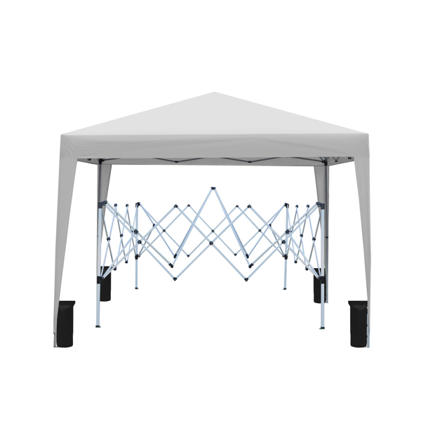 Outdoor 10 x 10 Ft Pop Up Gazebo Canopy with Removable Sidewall, 2 pcs Sidewall with Zipper,2 pcs Sidewall with Windows,with 4 pcs Sand bag  and Carry Bag,Grey [Sale to Temu is Banned.Weekend can not 