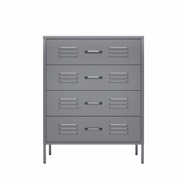 Four-layer chest of drawers, locker steel rust proof, suitable for bedroom, corridor, porch