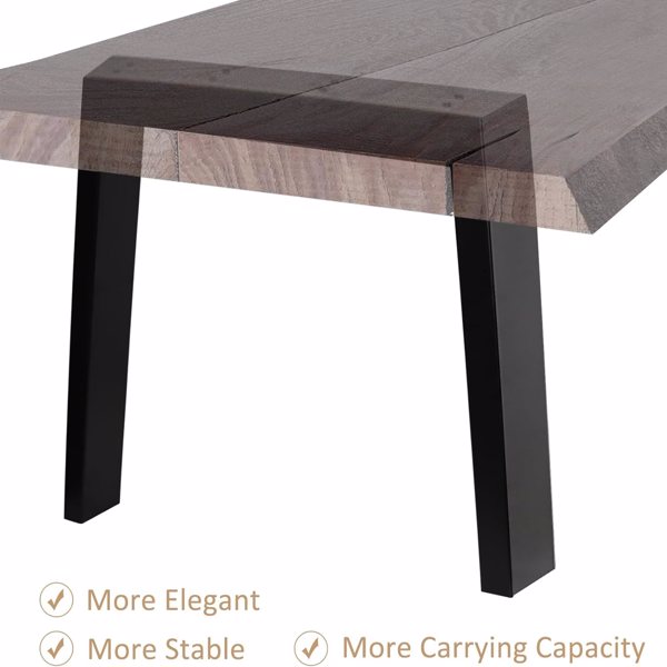 Metal Table Legs 30 inch H 28'' W｜Heavy Duty U Shape Furniture Legs｜Coffee Table Legs for DIY Furniture,Computer Table, Dining Table,Modern Desks｜Black Desk Legs(2 PCS)