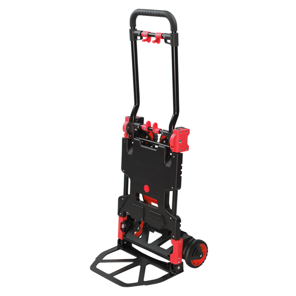 150kg 2-in-1 luggage trolley red