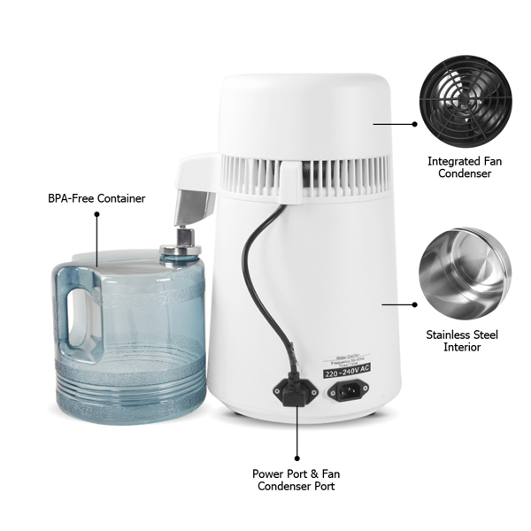 【Replace 20548364】4L Countertop Home Water Distiller Machine
