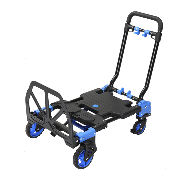 150kg 2-in-1 luggage trolley blue