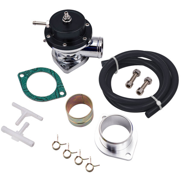 T3 T4 T04E Universal Turbo Kit + Type-RS BOV Blow Off Valve + Oil Feed Return Line Turbocharger Kit+ Downpipe