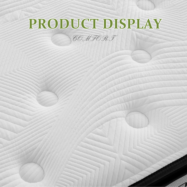 FCH 10 Inch Medium Firm Hybrid Mattress in a Box, Individually Wrapped Pocket Spring for Motion Isolation and Cooling Gel Infused Memory Foam Mattress, Full Size