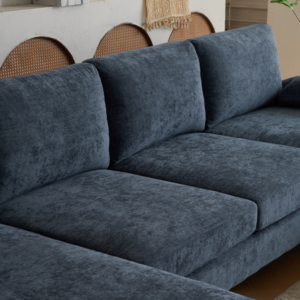 U-Shaped 4-Seat Indoor Modular Sofa Grey-Blue Color --Same type:32819307