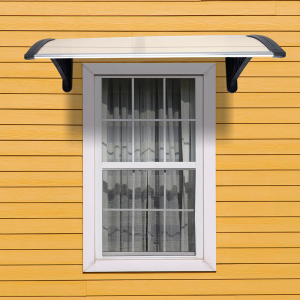 HT-100 x 96cm Household Application Door & Window Rain Cover Eaves Black Holder
