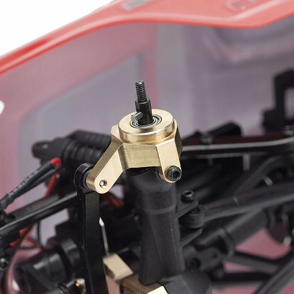 Brass Front Steering Knuckles Counter Weights For 1/24 RC Car Axial SCX24 90081