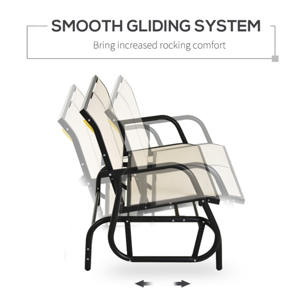 Outdoor courtyard seats for 2 people-Beige(Swiship-Ship)（Prohibited by WalMart）