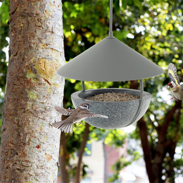 Hanging Bird Feeder  with Weatherproof Dome