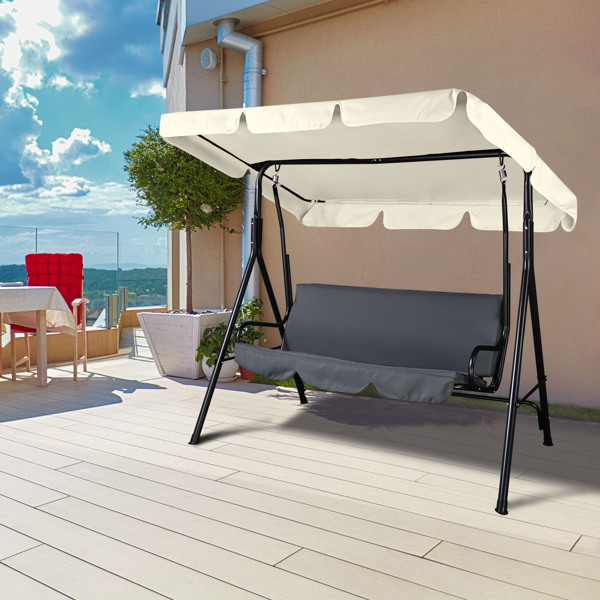 76'' x 44'' UV Protection & Water Resistance Swing Canopy Replacement Waterproof Top Cover for Outdoor Garden Patio Porch Yard, Top Cover Only（No shipping on weekends.）