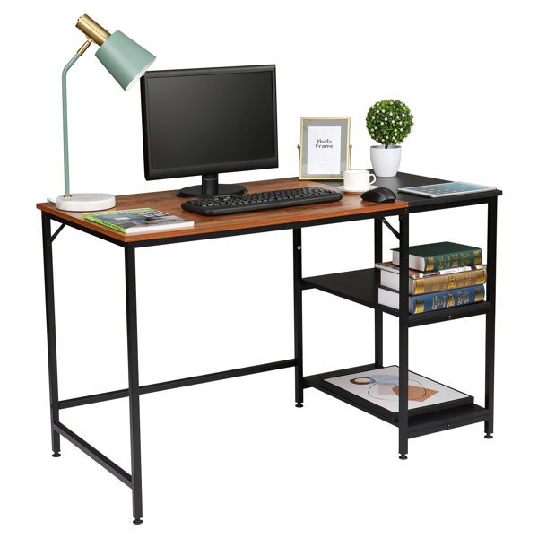 120cm Retro Color Black Particleboard Paste Triamine Stitching Computer Desk