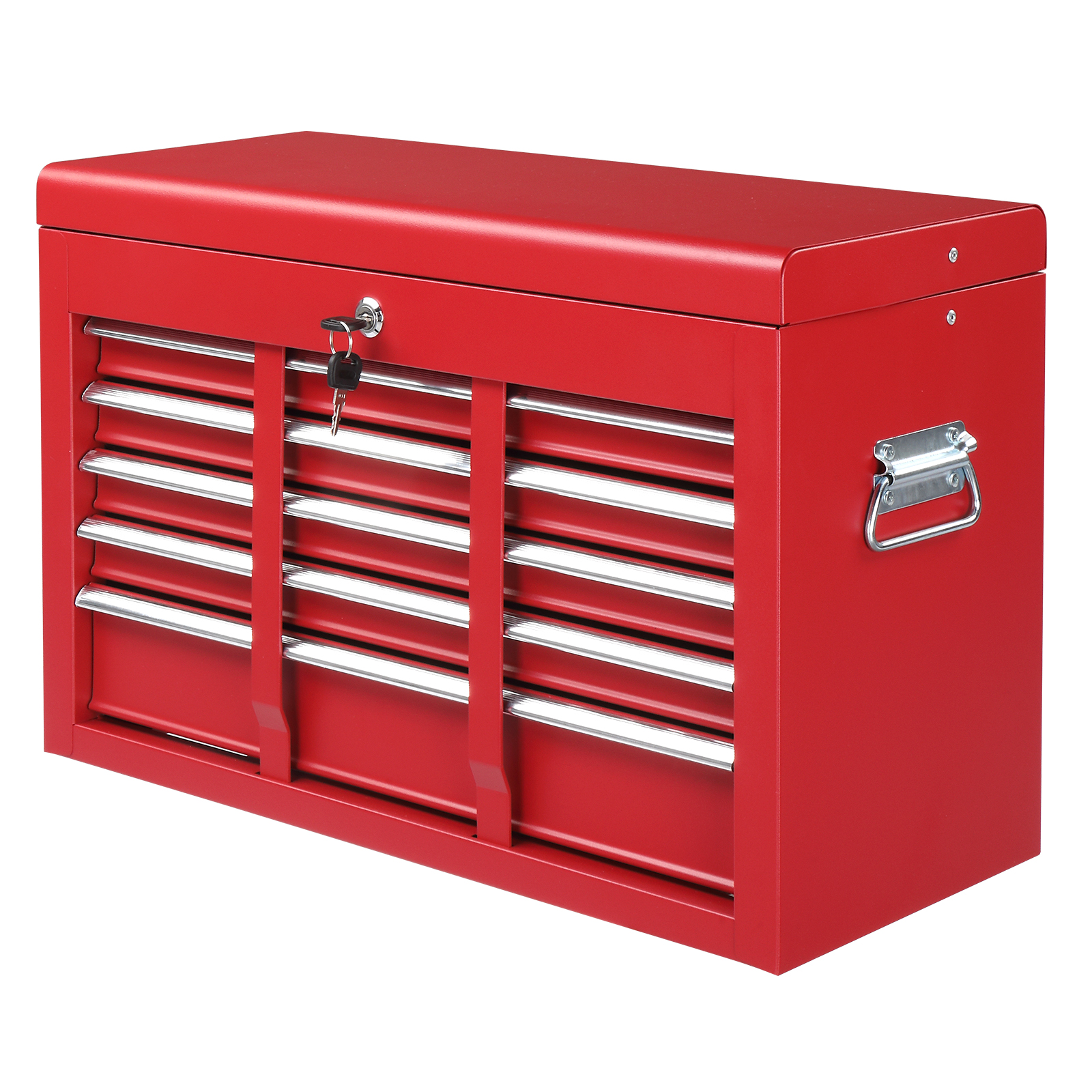 Steel maintenance tool cart cabinet 5 drawers with lock 330lb red