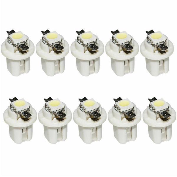 10pcs T5 B8.5D 5050 SMD Car LED Dashboard Dash Gauge Instrument Light Bulb