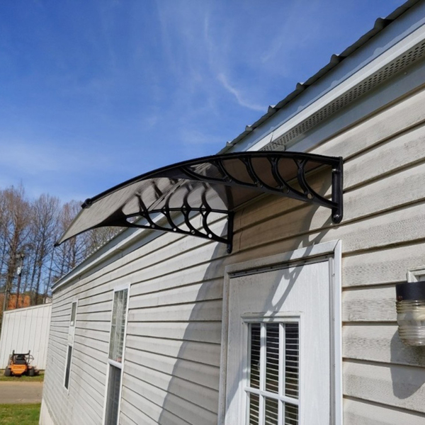 HT-100 x 96cm Household Application Door & Window Rain Cover Eaves Black Holder