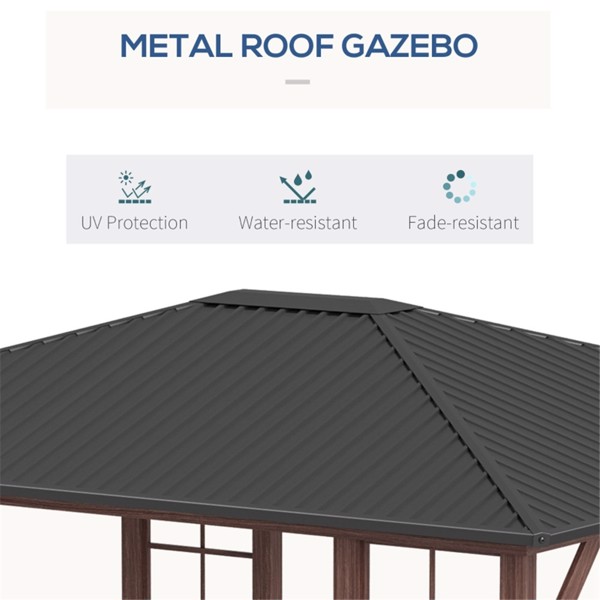 Gazebo with Galvanized Steel Roof 