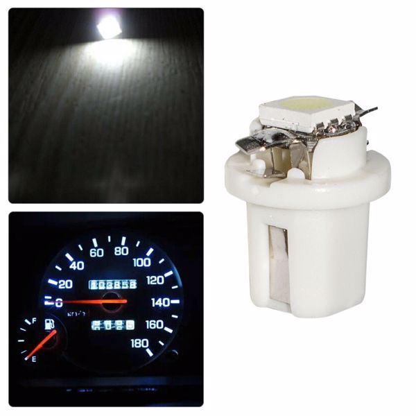 10pcs T5 B8.5D 5050 SMD Car LED Dashboard Dash Gauge Instrument Light Bulb