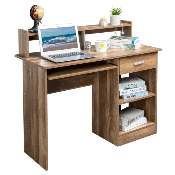 General Style Modern P2 15MM Chipboard Computer Desk Brown