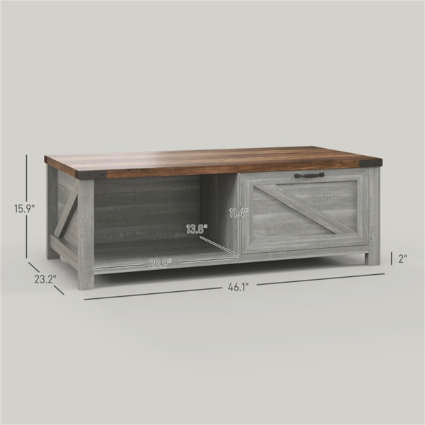 Coffee Table with Storage  (Swiship-Ship)（Prohibited by WalMart）