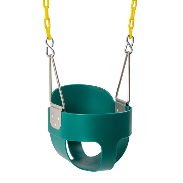 EVA+ Iron Swing + Hanging basket swing combination Green Baby Swing 