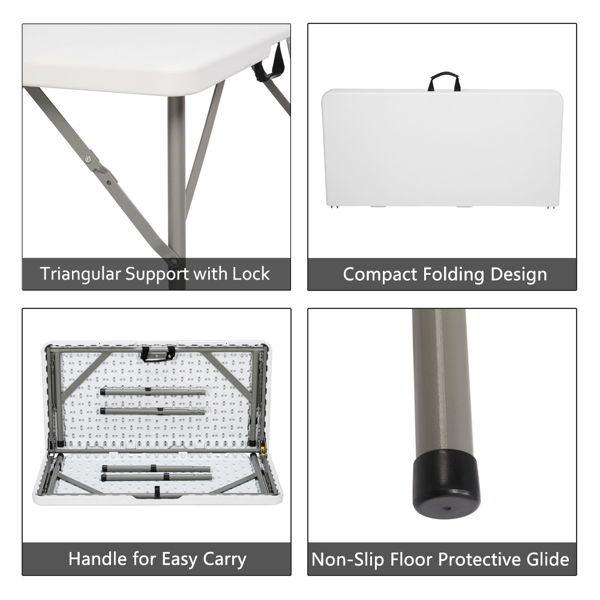 34" Blow Molding Foldable Square Table