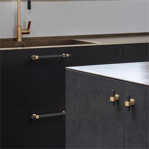  Alloy Luxury Bicolor Splicing Modern Cabinet Handles Pulls Kitchen Drawer