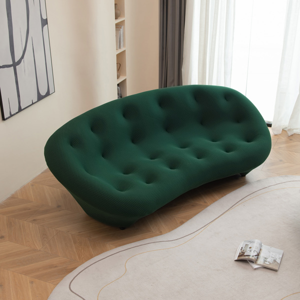 Modern Curved living room sofa ,green 