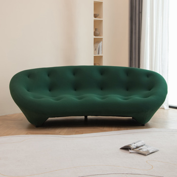 Modern Curved living room sofa ,green 