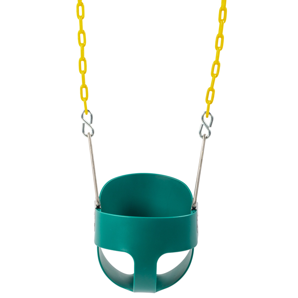 EVA+ Iron Swing + Hanging basket swing combination Green Baby Swing 