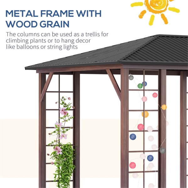 Gazebo with Galvanized Steel Roof (Swiship-Ship)（Prohibited by WalMart）Original 24533418