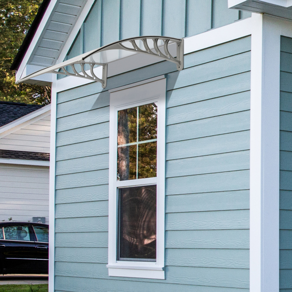 HT-100 x 96cm Household Application Door & Window Rain Cover Eaves Gray Holder