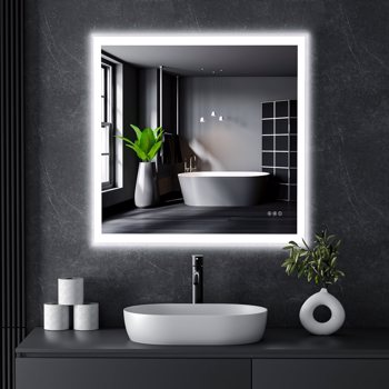 40 * 32 Inch LED Backlit Bathroom Vanity Mirror,Anti-Fog,Dimmable,CRI90+,Touch Button,Water Proof,Horizontal/Vertical Wall Mounted with Light