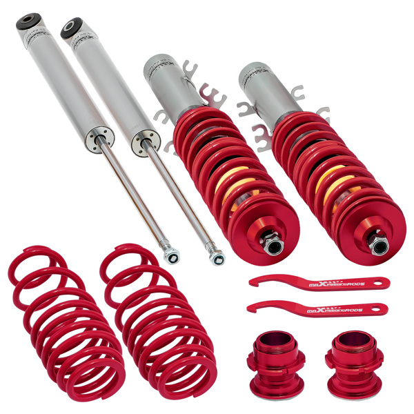 Street Suspension Coilover Kit fit for VW MK4 GOLF / GTI / JETTA / NEW BEETLE - Red 1999-2004