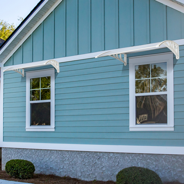 HT-100 x 80 Household Application Door & Window Rain Cover Eaves Transparent Board & White Holder